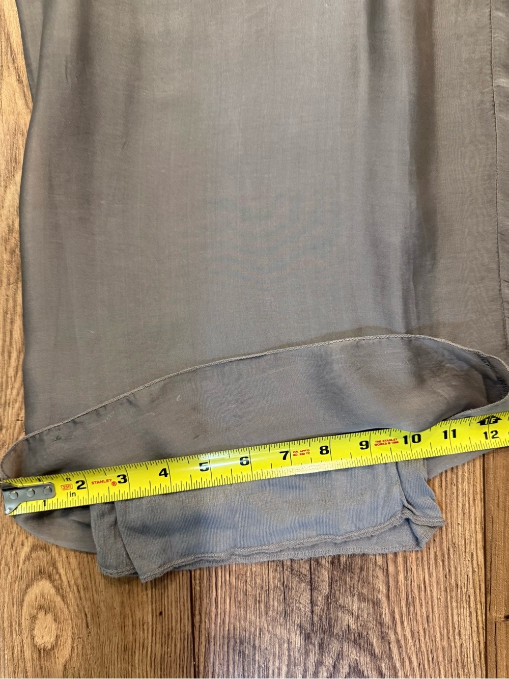 Belle France wide leg Silky Pants in Light Gray - Picture 10 of 12